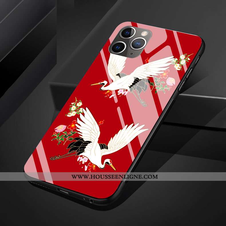 Étui iPhone 11 Pro Max Original Silicone Verre Bleu Personnalité Coque Art