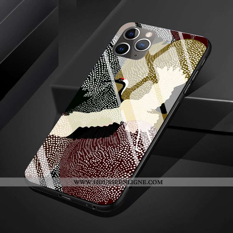 Étui iPhone 11 Pro Max Original Silicone Verre Bleu Personnalité Coque Art