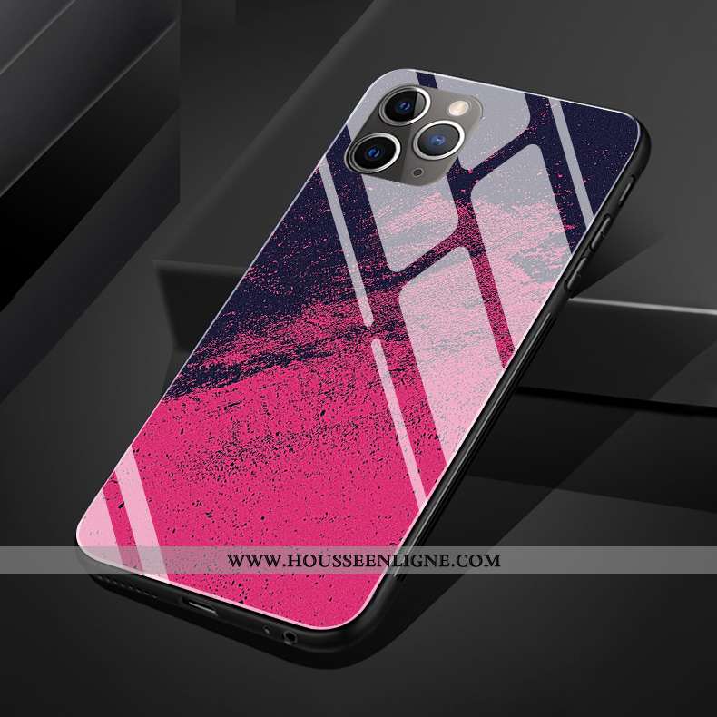 Étui iPhone 11 Pro Max Silicone Protection Bleu Simple Verre Coque Vent