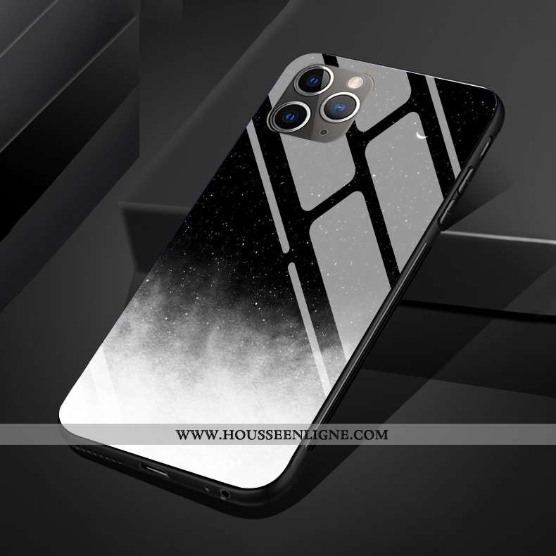 Étui iPhone 11 Pro Max Silicone Protection Bleu Simple Verre Coque Vent