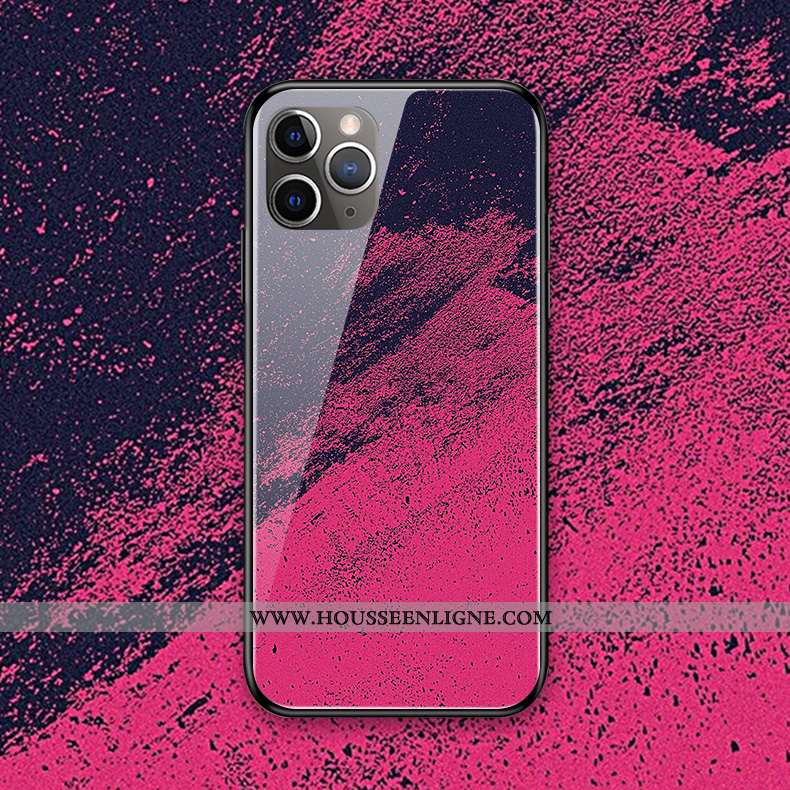Étui iPhone 11 Pro Max Silicone Protection Bleu Simple Verre Coque Vent