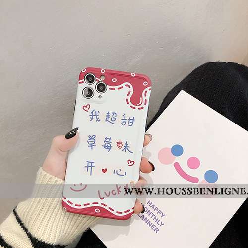 Étui iPhone 11 Pro Max Silicone Protection Dessin Animé Créatif Rouge Fluide Doux Ultra