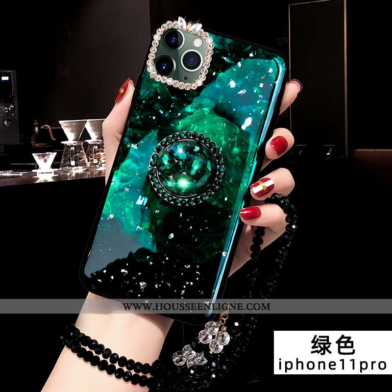 Étui iPhone 11 Pro Mode Protection Tendance Créatif Silicone Vert Coque Verte