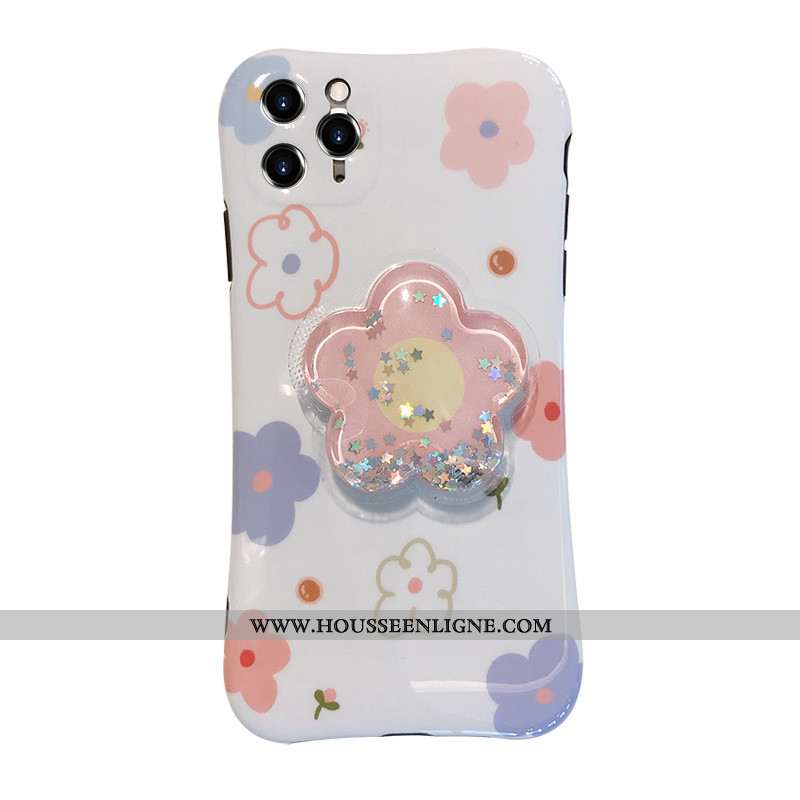 Étui iPhone 11 Pro Protection Tendance Support Tout Compris Fleurs Frais Rose
