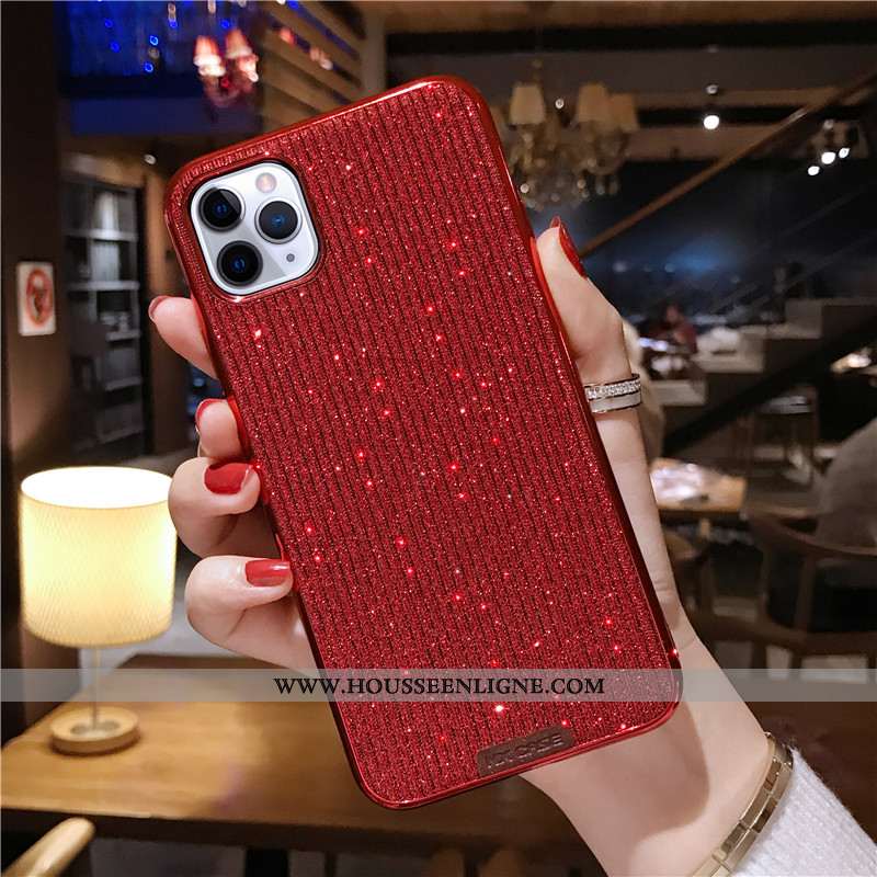 Étui iPhone 11 Pro Tendance Silicone Incassable Vent Téléphone Portable Rouge Clair