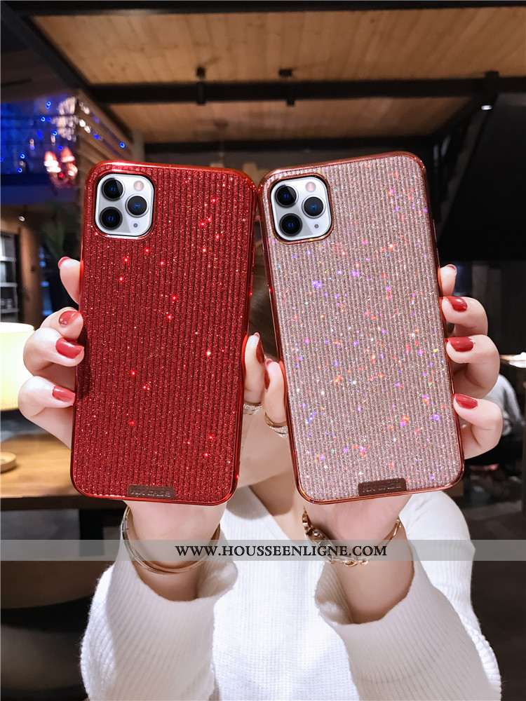 Étui iPhone 11 Pro Tendance Silicone Incassable Vent Téléphone Portable Rouge Clair