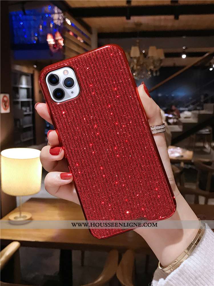 Étui iPhone 11 Pro Tendance Silicone Incassable Vent Téléphone Portable Rouge Clair