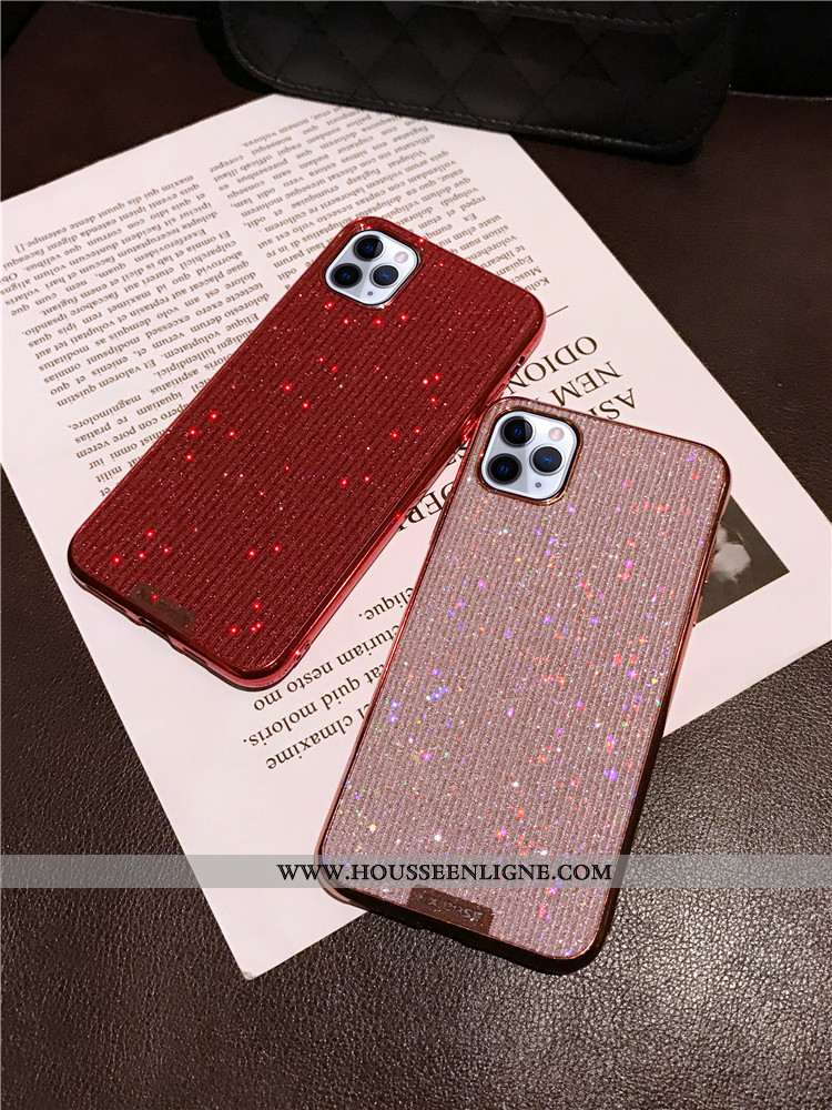 Étui iPhone 11 Pro Tendance Silicone Incassable Vent Téléphone Portable Rouge Clair
