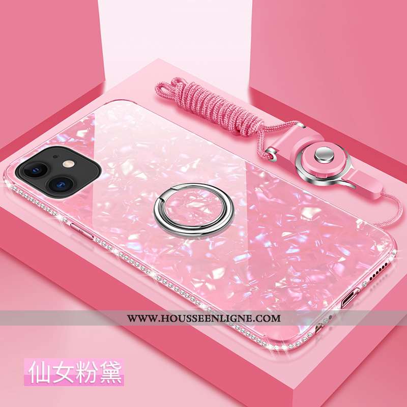 Étui iPhone 11 Protection Verre Vent Coque Net Rouge Difficile Fluide Doux