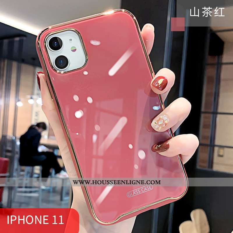 Étui iPhone 11 Silicone Protection Coque Luxe Tout Compris Téléphone Portable Fluide Doux Verte