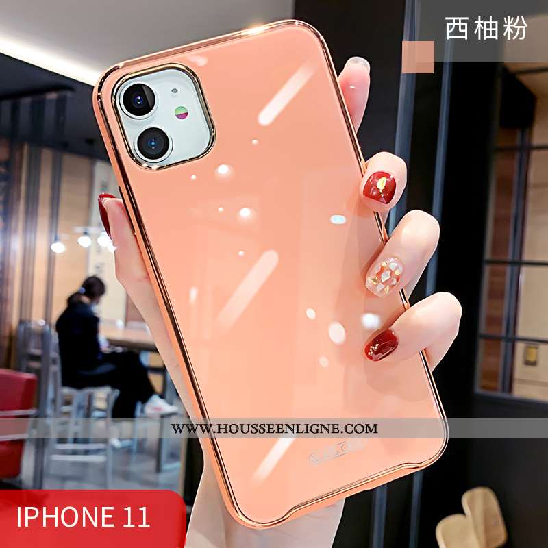 Étui iPhone 11 Silicone Protection Coque Luxe Tout Compris Téléphone Portable Fluide Doux Verte