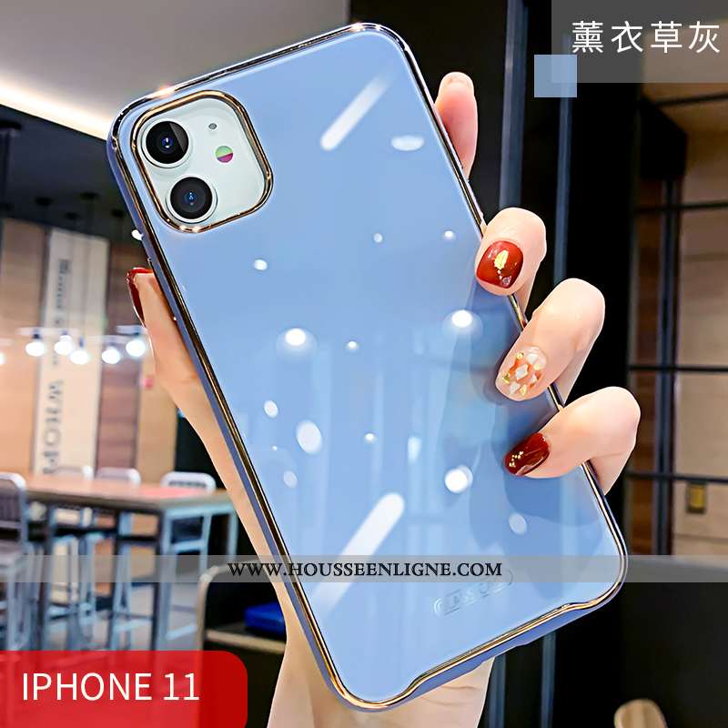 Étui iPhone 11 Silicone Protection Coque Luxe Tout Compris Téléphone Portable Fluide Doux Verte