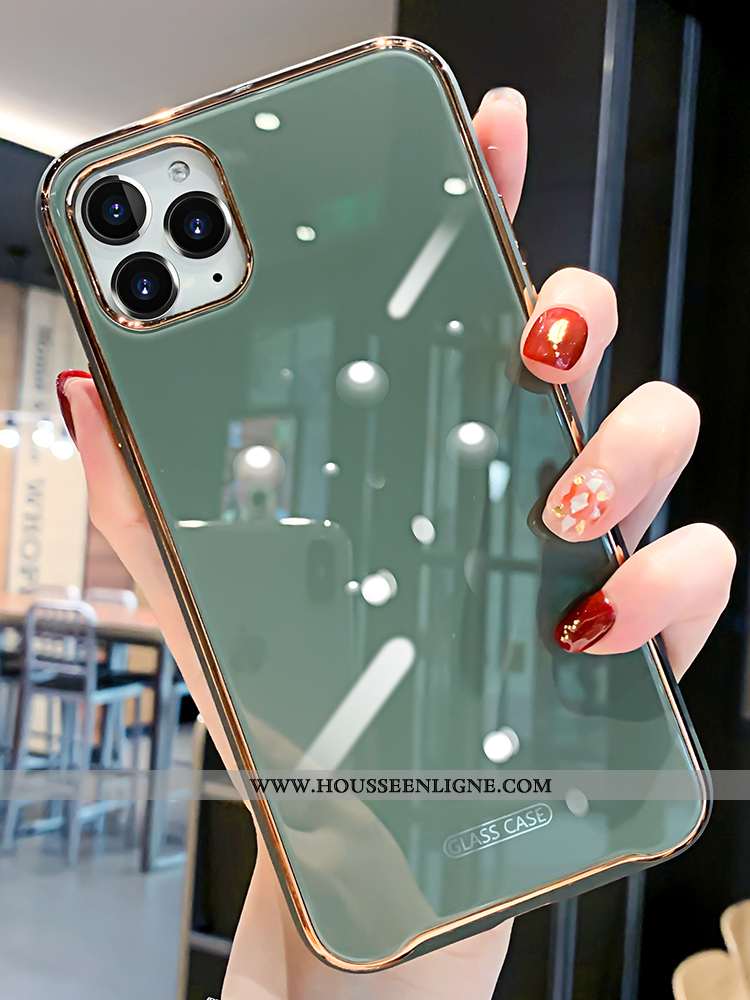 Étui iPhone 11 Silicone Protection Coque Luxe Tout Compris Téléphone Portable Fluide Doux Verte