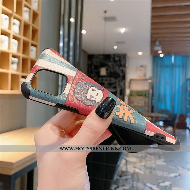 Étui iPhone 11 Tendance Cuir Téléphone Portable Gaufrage Mode Soie Mulberry Fluide Doux Bleu