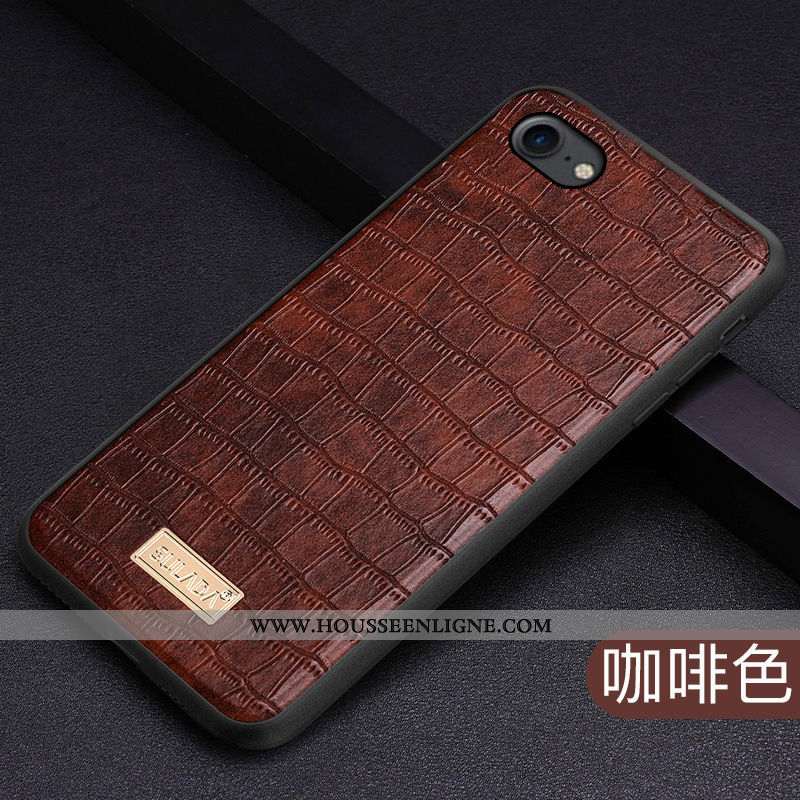 Étui iPhone 6/6s Cuir Véritable Tendance Luxe Modèle Fleurie Mode Coque Téléphone Portable Rouge