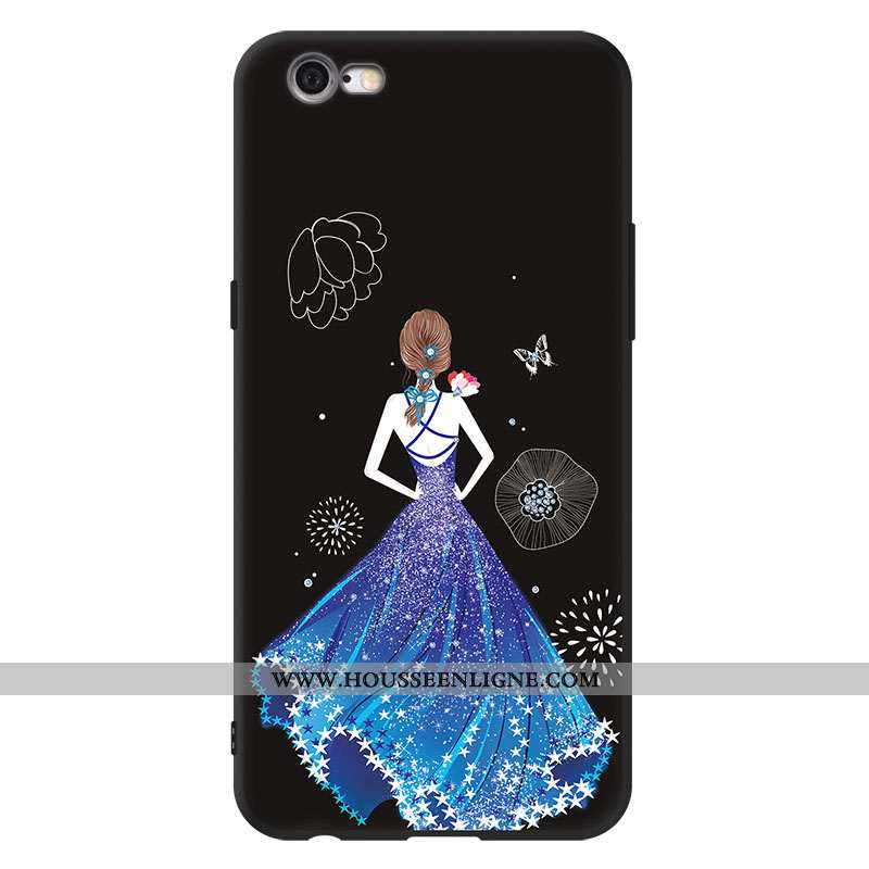 Étui iPhone 6/6s Fluide Doux Ornements Suspendus Coque Noir Incassable Téléphone Portable