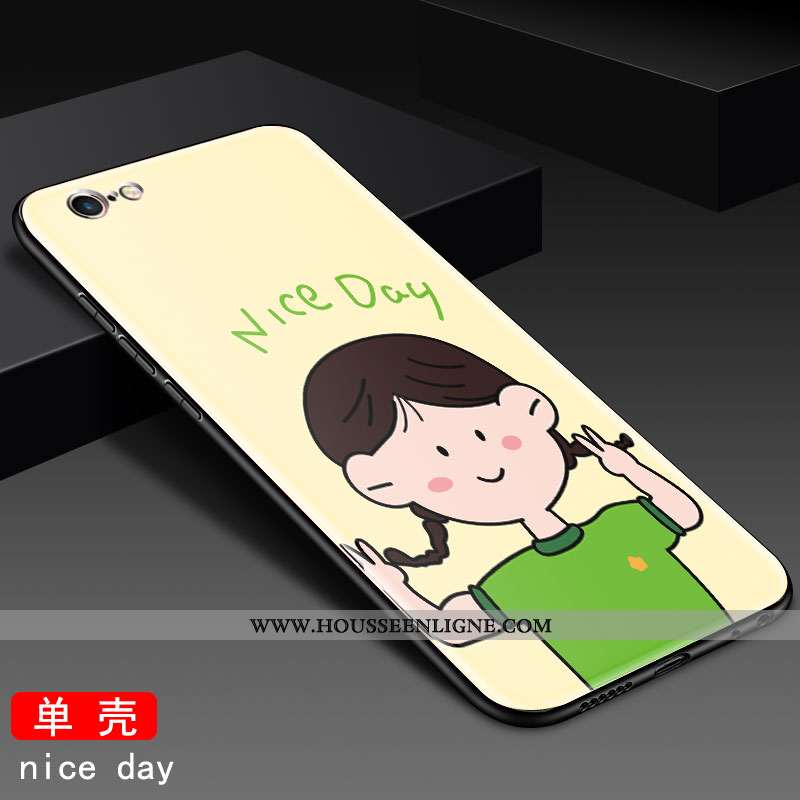 Étui iPhone 6/6s Mode Protection Téléphone Portable Incassable Jaune Personnalité Miroir