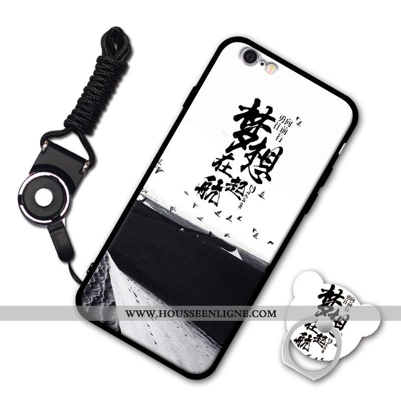Étui iPhone 6/6s Personnalité Coque Téléphone Portable Bordure Tout Compris Incassable Blanche