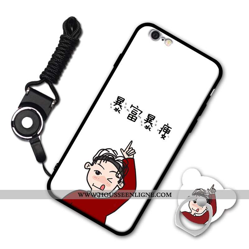 Étui iPhone 6/6s Personnalité Coque Téléphone Portable Bordure Tout Compris Incassable Blanche