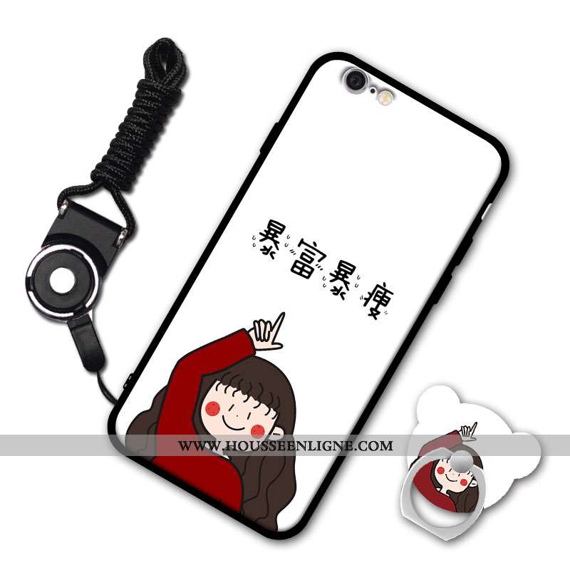 Étui iPhone 6/6s Personnalité Coque Téléphone Portable Bordure Tout Compris Incassable Blanche