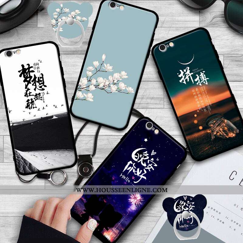 Étui iPhone 6/6s Personnalité Coque Téléphone Portable Bordure Tout Compris Incassable Blanche