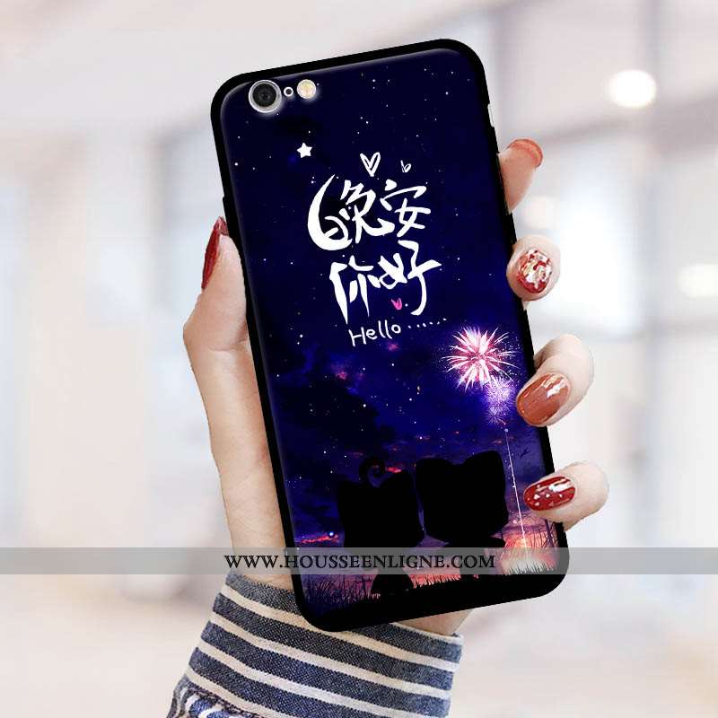 Étui iPhone 6/6s Personnalité Coque Téléphone Portable Bordure Tout Compris Incassable Blanche