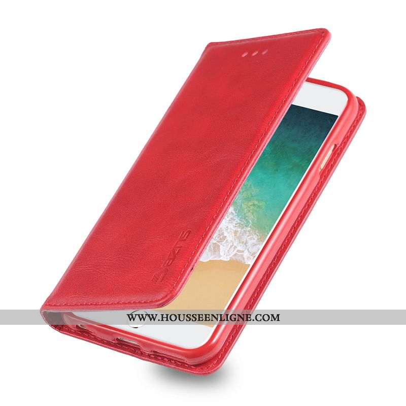 Étui iPhone 6/6s Plus Portefeuille Protection Carte Coque Téléphone Portable Nouveau Rouge