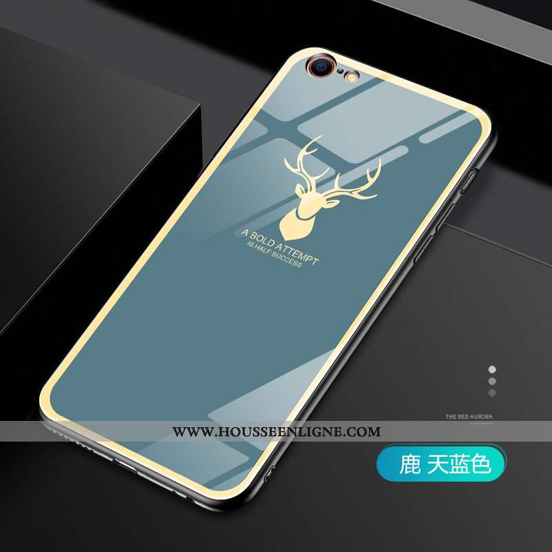 Étui iPhone 6/6s Plus Protection Verre Cerf Personnalité Net Rouge Fluide Doux Tendance