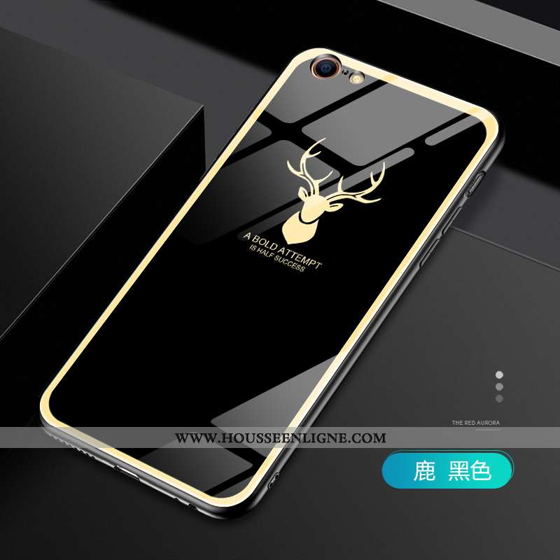 Étui iPhone 6/6s Plus Protection Verre Cerf Personnalité Net Rouge Fluide Doux Tendance