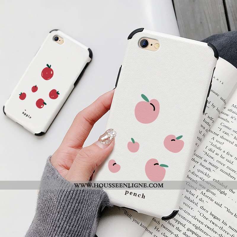 Étui iPhone 6/6s Plus Silicone Mode Téléphone Portable Petit Frais Modèle Fleurie Citron Blanche