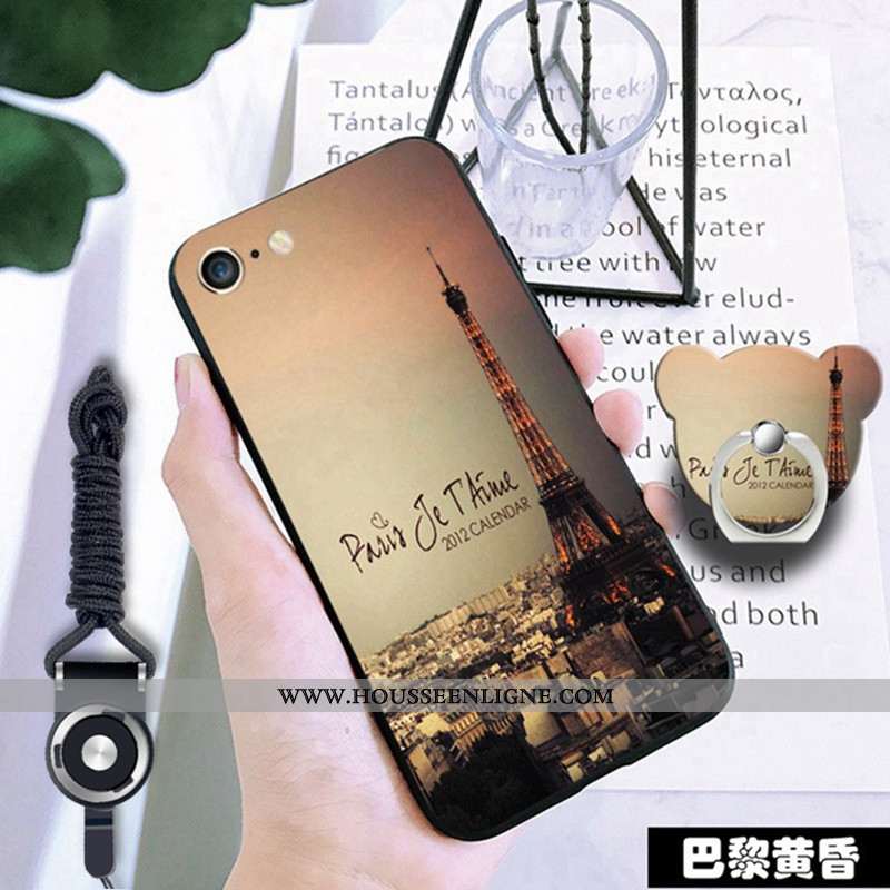 Étui iPhone 6/6s Protection Fluide Doux Incassable Téléphone Portable Noir Coque