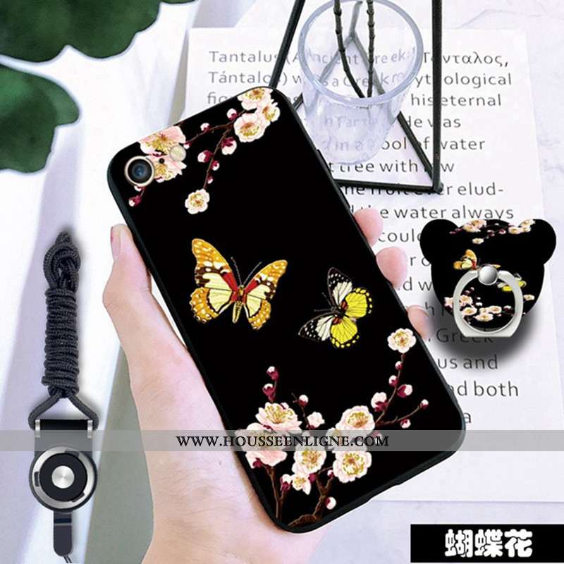Étui iPhone 6/6s Protection Fluide Doux Incassable Téléphone Portable Noir Coque