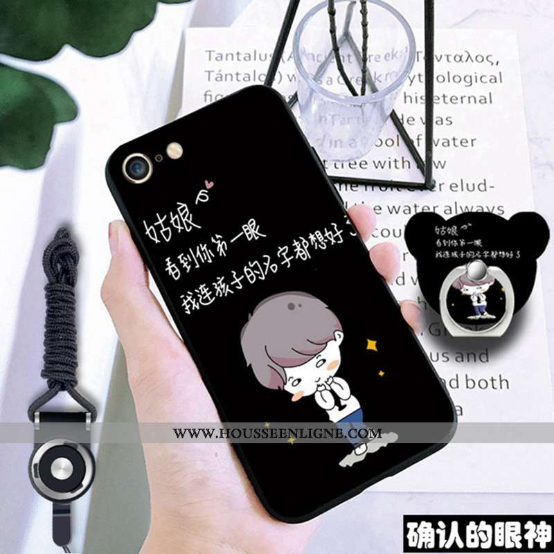 Étui iPhone 6/6s Protection Fluide Doux Incassable Téléphone Portable Noir Coque