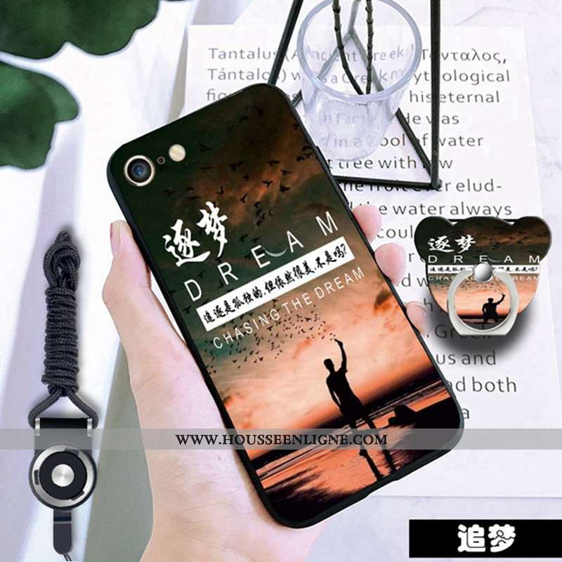 Étui iPhone 6/6s Protection Fluide Doux Incassable Téléphone Portable Noir Coque