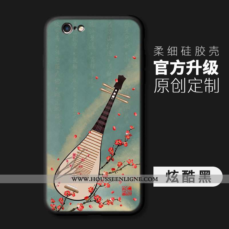 Étui iPhone 6/6s Silicone Mode Petit Téléphone Portable Protection Simple Incassable Bleu