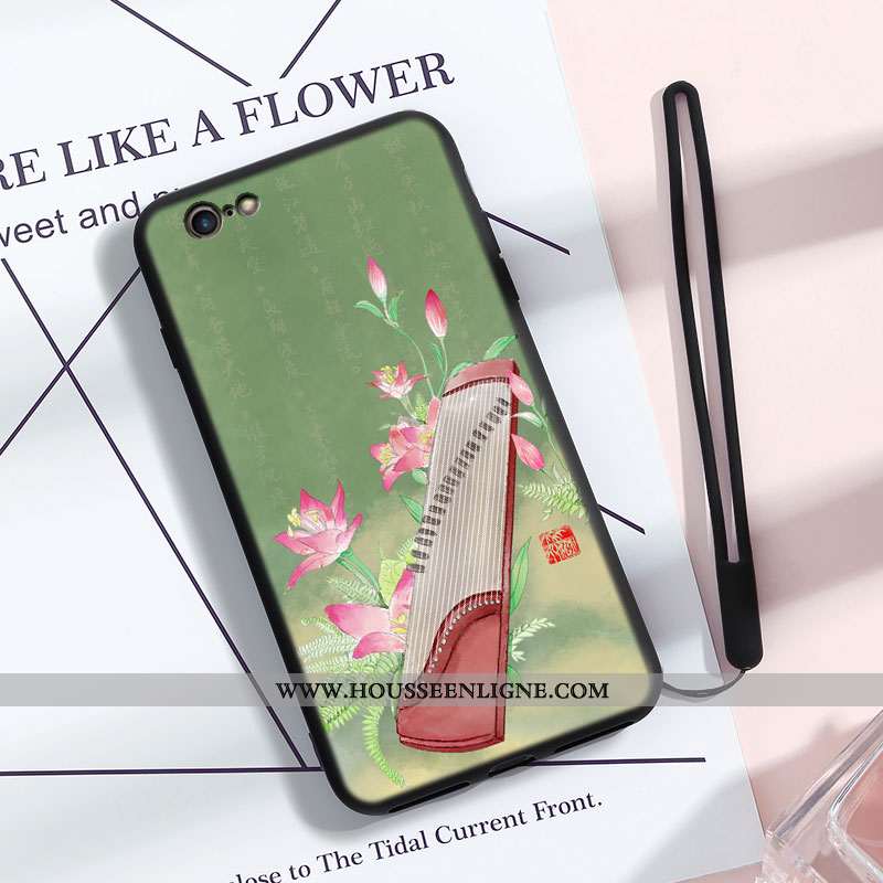 Étui iPhone 6/6s Silicone Mode Petit Téléphone Portable Protection Simple Incassable Bleu