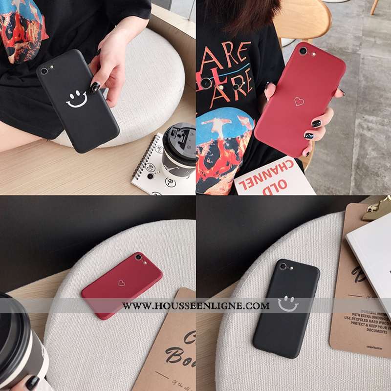 Étui iPhone 6/6s Silicone Personnalité Rouge Souriant Téléphone Portable Incassable
