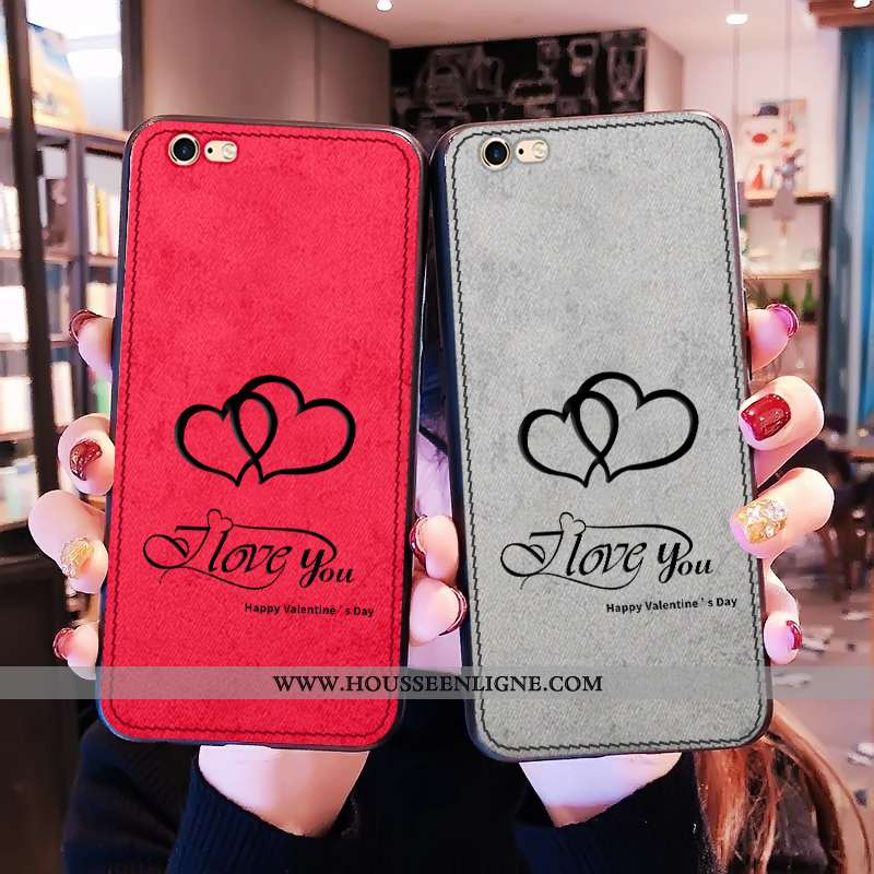 Étui iPhone 6/6s Tendance Légère Net Rouge Tout Compris Rouge Modèle Fleurie Mode