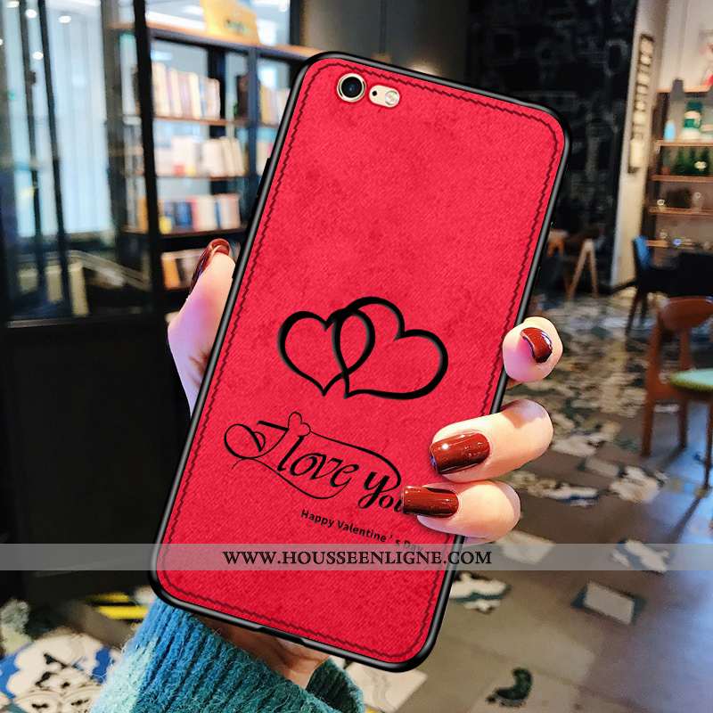 Étui iPhone 6/6s Tendance Légère Net Rouge Tout Compris Rouge Modèle Fleurie Mode