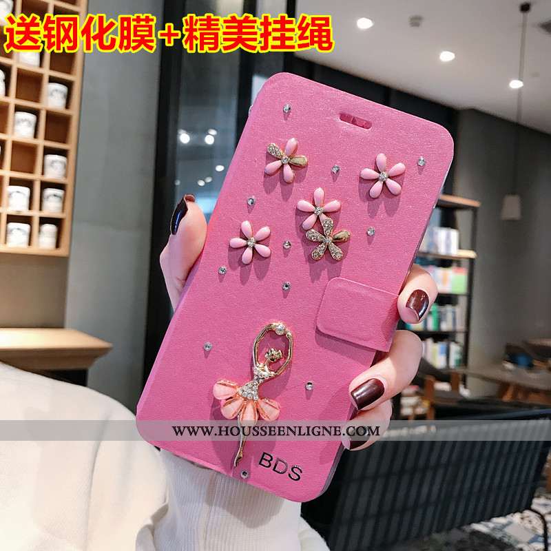Étui iPhone 7 Charmant Cuir Incassable Tout Compris Coque Dessin Animé Rose