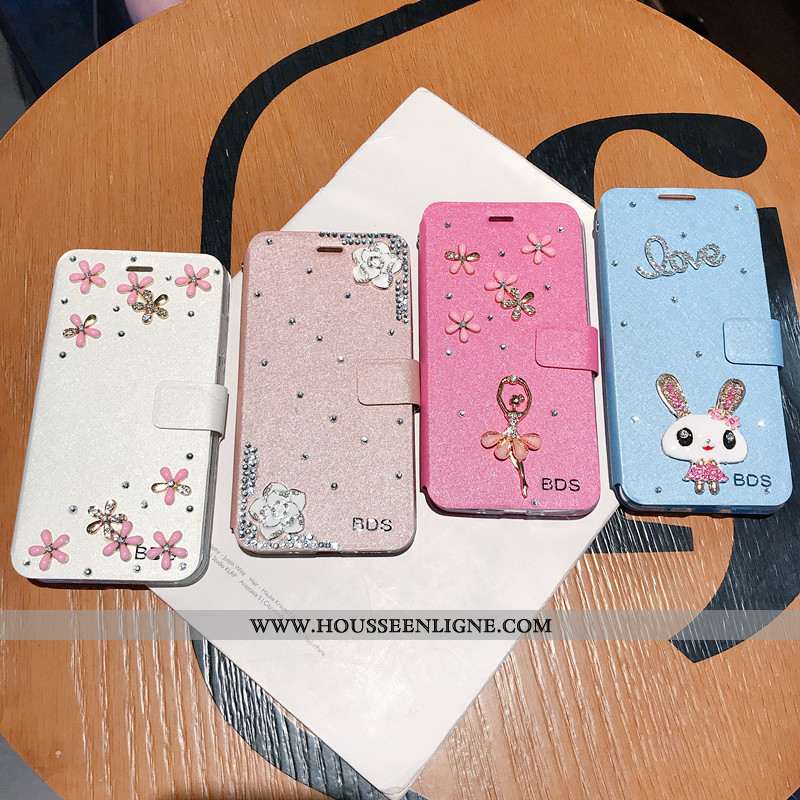 Étui iPhone 7 Charmant Cuir Incassable Tout Compris Coque Dessin Animé Rose