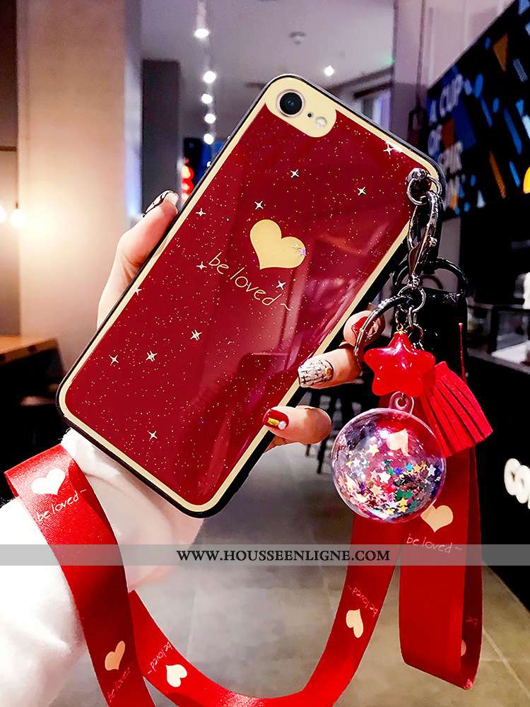 Étui iPhone 7 Créatif Tendance Nouveau Grand Rose Rouge Incassable
