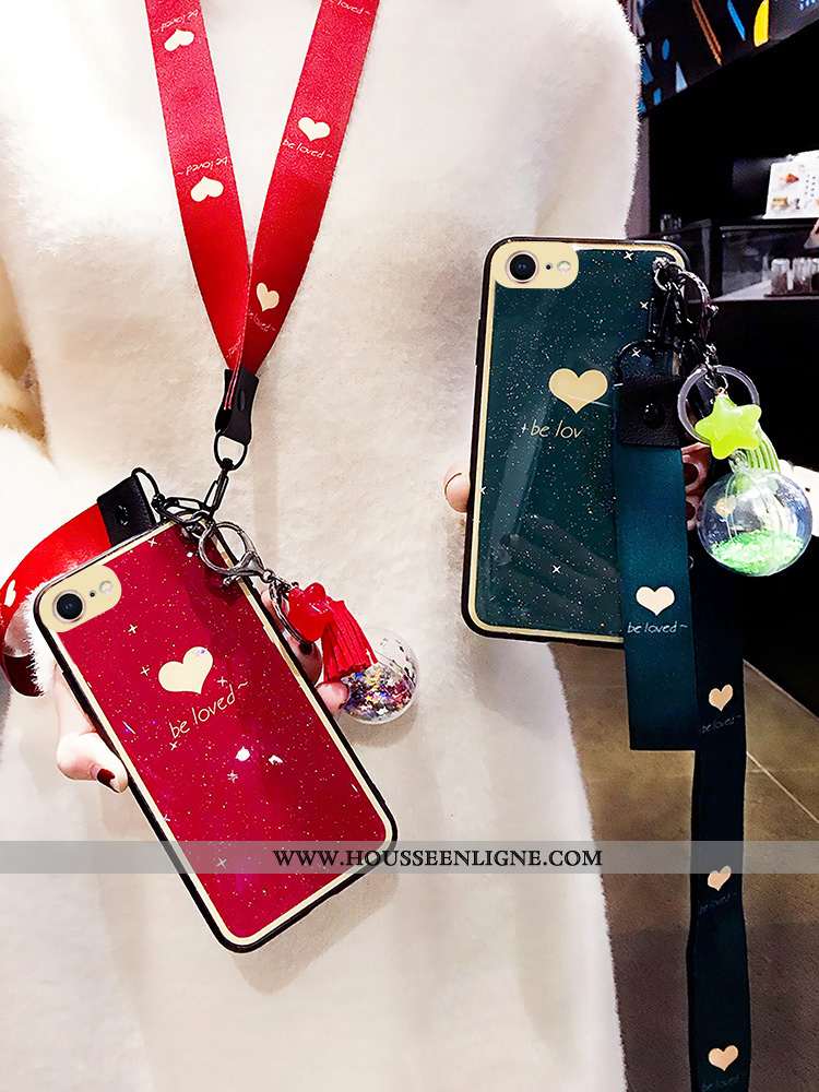 Étui iPhone 7 Créatif Tendance Nouveau Grand Rose Rouge Incassable