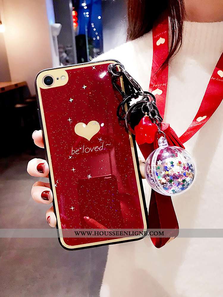 Étui iPhone 7 Créatif Tendance Nouveau Grand Rose Rouge Incassable