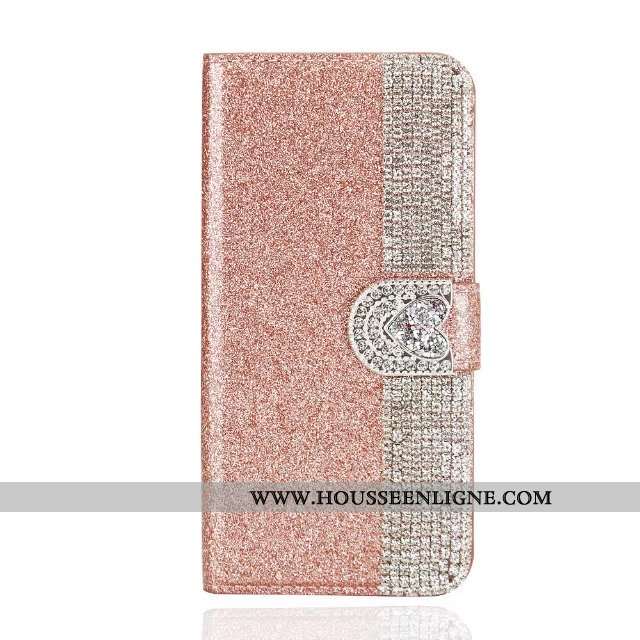Étui iPhone 7 Cuir Papillon Rose Housse Téléphone Portable Noir