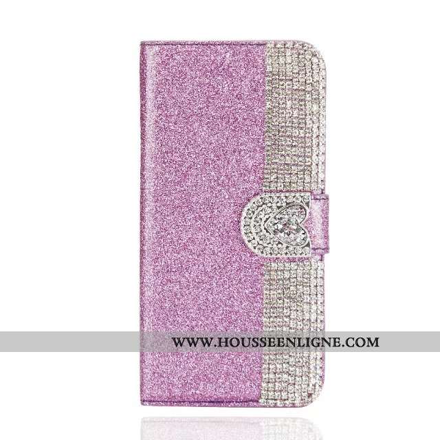 Étui iPhone 7 Cuir Papillon Rose Housse Téléphone Portable Noir