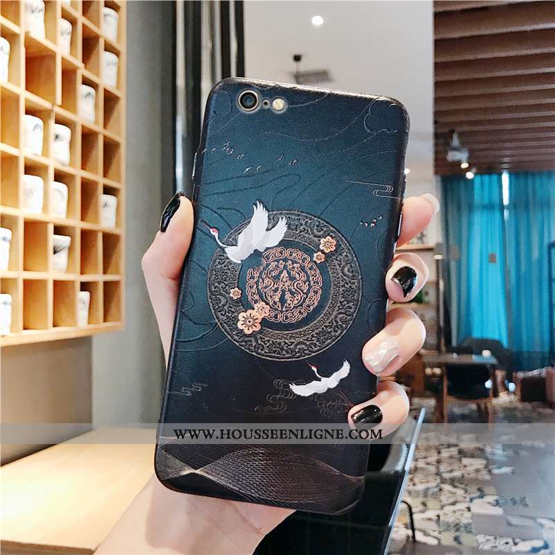 Étui iPhone 7 Mode Protection Coque Style Chinois Noir Tendance