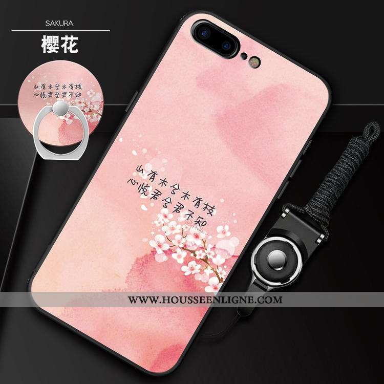 Étui iPhone 7 Plus Ornements Suspendus Charmant Fluide Doux Rose Téléphone Portable Coque