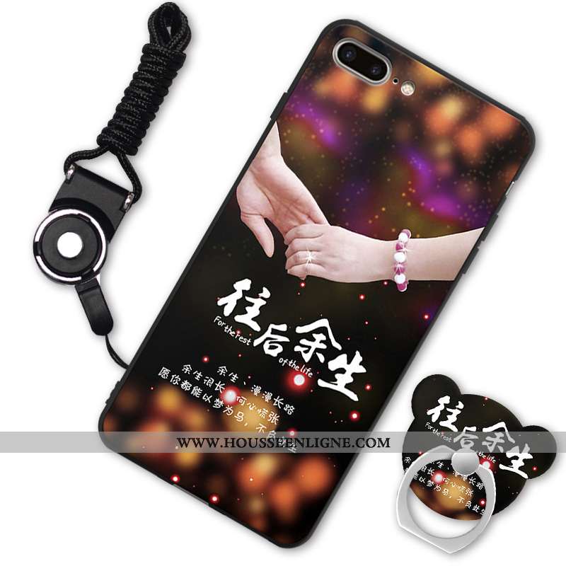 Étui iPhone 7 Plus Ornements Suspendus Dessin Animé Téléphone Portable Tendance Charmant Silicone Bl