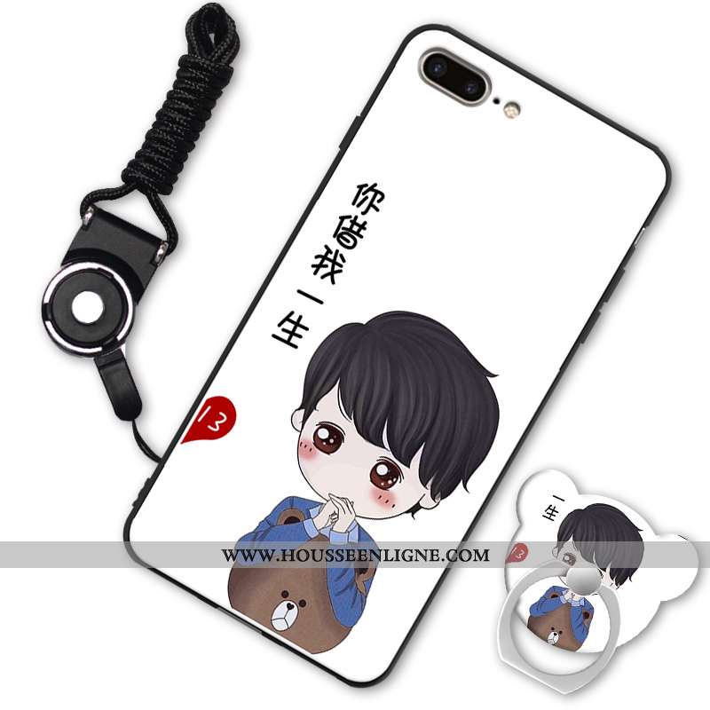 Étui iPhone 7 Plus Ornements Suspendus Dessin Animé Téléphone Portable Tendance Charmant Silicone Bl